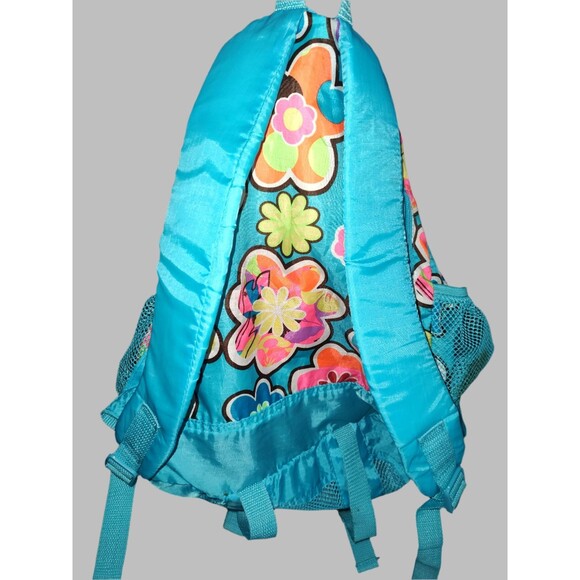 Colorful Teal Drawstring Beach Bag Backpack - Picture 1 of 3